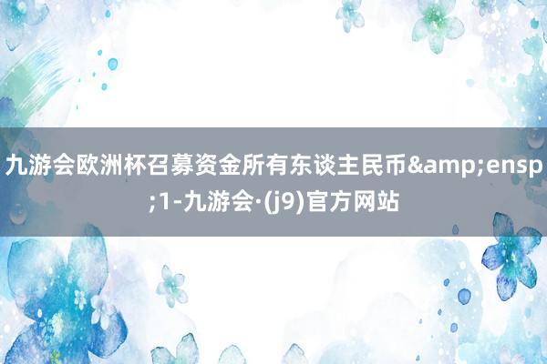 九游会欧洲杯召募资金所有东谈主民币&ensp;1-九游会·(j9)官方网站